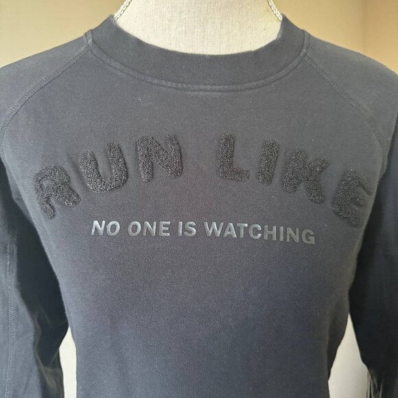 H&M Running Long Sleeve High-Low Top in Black – Size S - Picture 2 of 7